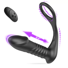 Laden Sie das Bild in den Galerie-Viewer, 【Anfänger】SIEG 3*10 Stoßen Vibrieren Eichel Prostata Vibrator Silikon