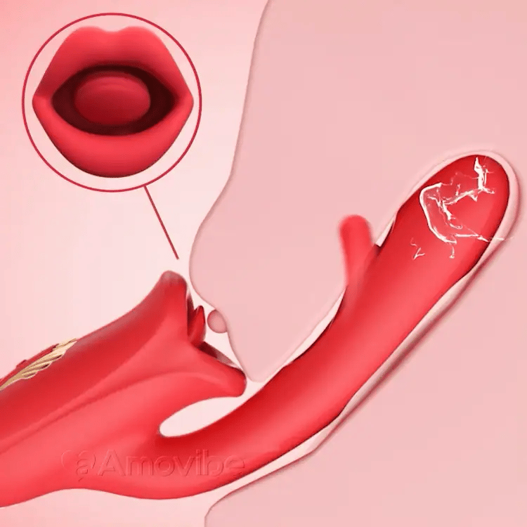 G-Punkt Flapping Vibrator mit Kussfunktion & vibrierender Zunge