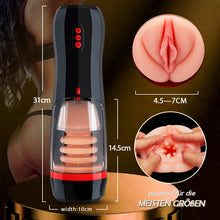 Laden Sie das Bild in den Galerie-Viewer, CLIMBER 4 IN 1 Erektion Cup Masturbator 5 Stoßen + 5 Saugen 10 Vibrie