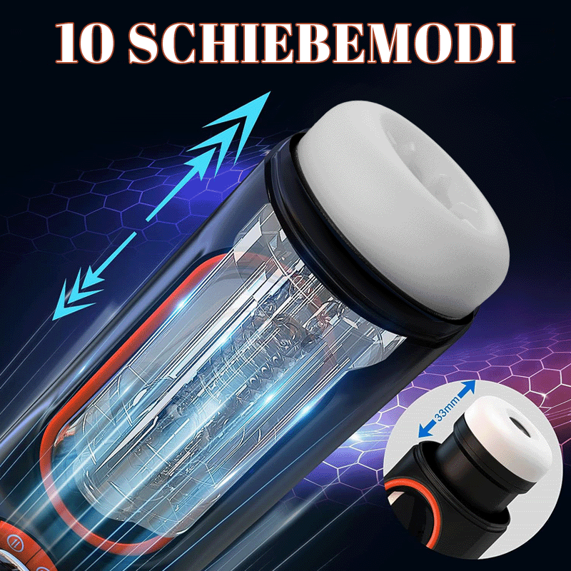 Aufgerüstet 10-Frequenz-Teleskop vibrierende Saugen Masturbation Tassen