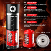 Laden Sie das Bild in den Galerie-Viewer, 5 Rotierende + 5 Saugen 2-in-1 Masturbation Cup Penis Pumpe