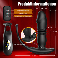 Laden Sie das Bild in den Galerie-Viewer, 【Orgasmus 】SAUL 3 teleskopischer 10 Vibrations Doppel-Penisring Prostata Vibrator