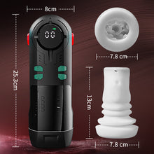 Laden Sie das Bild in den Galerie-Viewer, 9 Stoßen Vibrieren Saugen Heizen Masturbator Cup