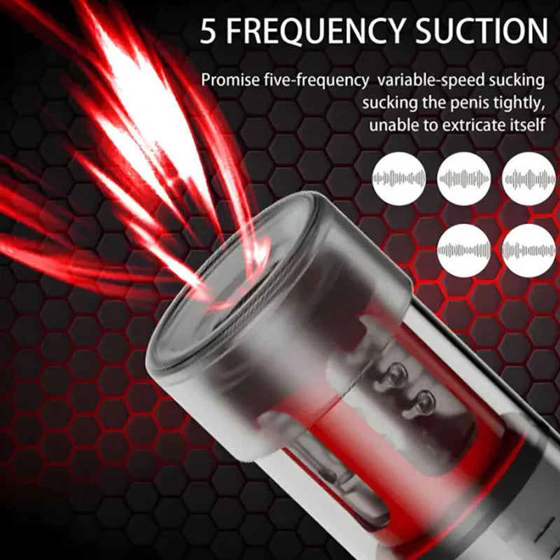 5 Rotierende + 5 Saugen 2-in-1 Masturbation Cup Penis Pumpe