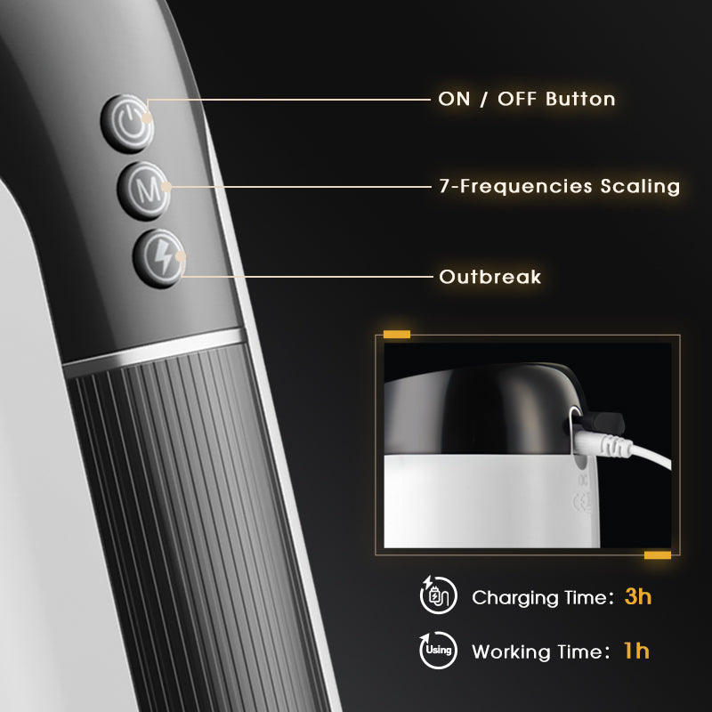 Tragbarer 7-stoßender und vibrierender, erhitzender Vocal-Masturbationsbecher