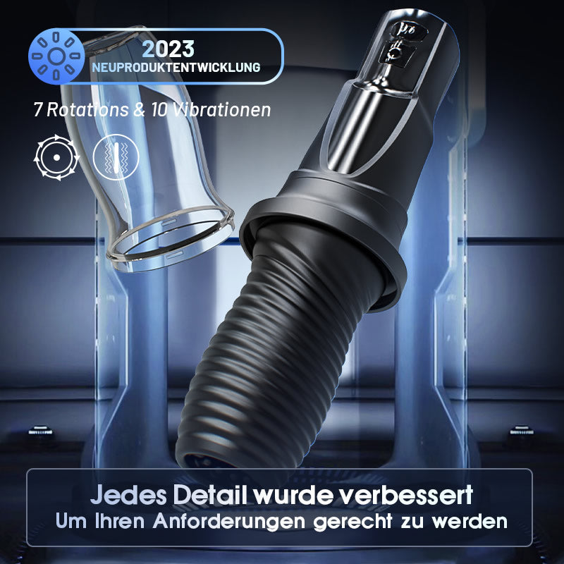 Elektrischer Masturbator für Männer mit 7 Vibrationsmodi 360° Drehbarer Silikon-Taschenmuschi Sowie 3D Realistischer Spiraltextur Sexspielzeug Masturbation Blowjob Sucking Penis Trainer