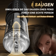 Laden Sie das Bild in den Galerie-Viewer, Telescope 5 Stoßen 10 Vibrieren 5 Saugen 3 IN 1 Masturbator für Männer