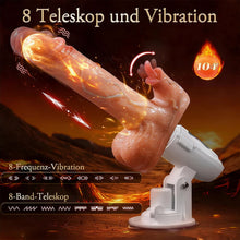 Laden Sie das Bild in den Galerie-Viewer, Sexmaschine, 90°, automatisch verstellbarer Vibrator mit 8 stoßenden, vibrierenden und leckenden Dildos