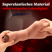 Laden Sie das Bild in den Galerie-Viewer, BRAUNE SCHÖNHEIT Tragbarer Masturbator Blowjob Taschenmuschi Masturbator