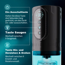 Laden Sie das Bild in den Galerie-Viewer, Hunter- Männlicher Masturbator 9 schiebend &amp; rotierend 9 saugend Perfekt für größere Größen