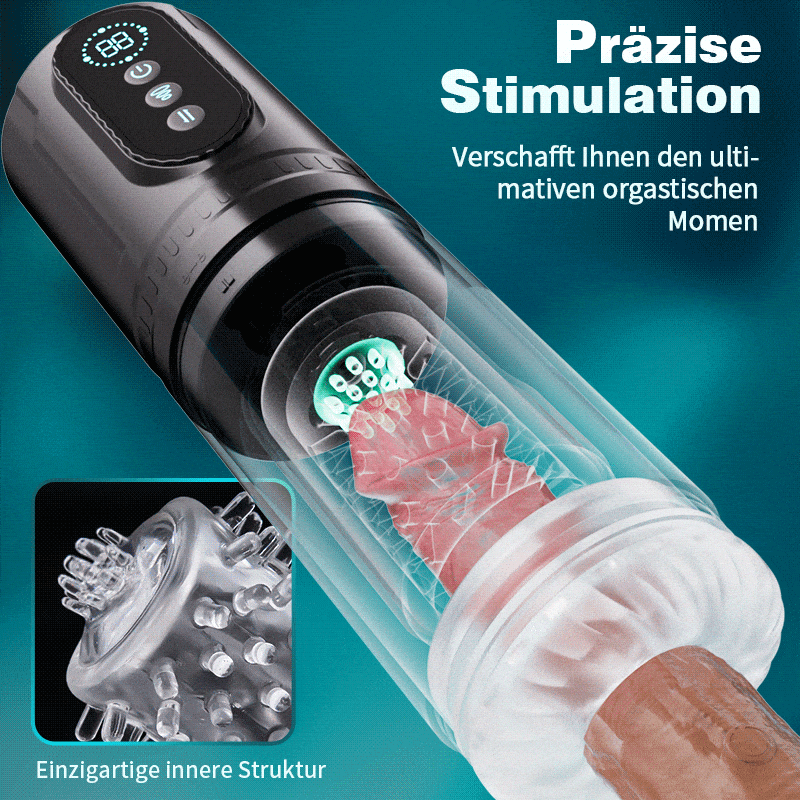 Hunter- Männlicher Masturbator 9 schiebend & rotierend 9 saugend Perfekt für größere Größen