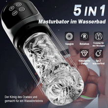 Laden Sie das Bild in den Galerie-Viewer, 7 Saugen Dual-Temperatur SPA Boner Enlarger 7 Rotierende 360° Massage Masturbator