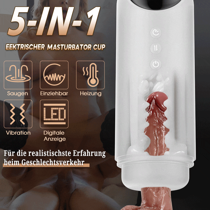 4 Thrusting 4 Suction 10 Vibration Heating Function Masturbator Cup