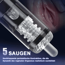 Laden Sie das Bild in den Galerie-Viewer, 5 Rotierend 5 Lutschend 7 Vibrierend Masturbation &amp; Training 2 IN 1