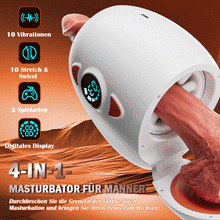 Laden Sie das Bild in den Galerie-Viewer, Explorer-Innovative Vergnügen Dual Entrance Elektrische Masturbator Hoden Massage + Glans Orgasm