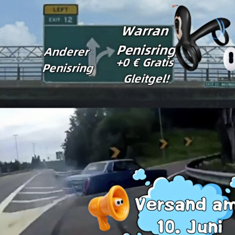 Warren - Premium-Penisring mit 10 Rotationen + 10 Vibrationen