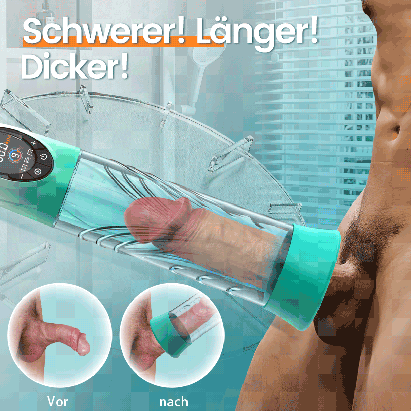Green Pioneer – 4 Druckstufen und 9 Saugmodi – Wasser-Penispumpe mit LCD-Display