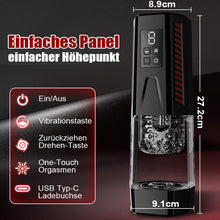 Laden Sie das Bild in den Galerie-Viewer, Mars - Oral Dominator 7 vibrierend 7 dehnend 7 rotierend Doppelmotor 4-in-1 Masturbator