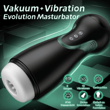 Laden Sie das Bild in den Galerie-Viewer, Evolution-8 Sucking 10 Vibrating One Touch Orgasm Digital Vacuum Masturbator
