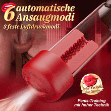 Laden Sie das Bild in den Galerie-Viewer, Red Fury Armour – Penispumpe mit 9 Saugstufen, rotem Mund und strukturiertem Tunnel