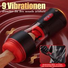Laden Sie das Bild in den Galerie-Viewer, Liebesbiss- 9 vibrierende, 9 saugende, 9 rotierende, hörbare männliche Masturbatoren mit Ko