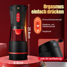 Laden Sie das Bild in den Galerie-Viewer, Liebesbiss- 9 vibrierende, 9 saugende, 9 rotierende, hörbare männliche Masturbatoren mit Ko