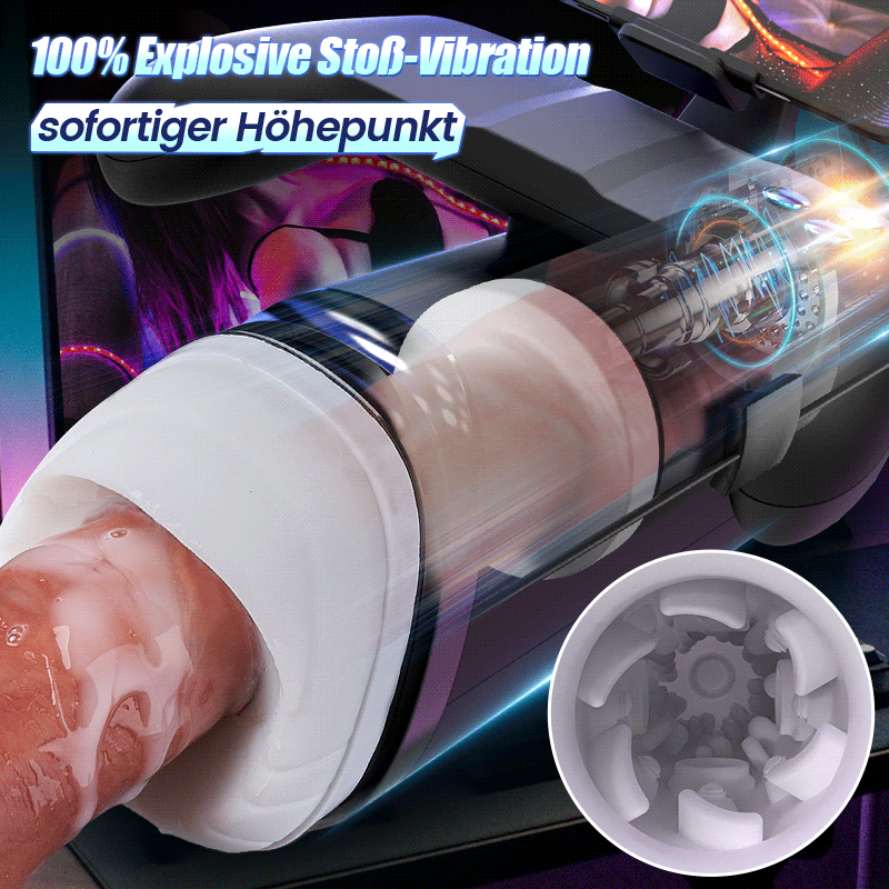 Turbo - Seekheart 10-Modus Explosiver Stoß-Stroker – Immersives Gamepad-Design mit Handyhalter