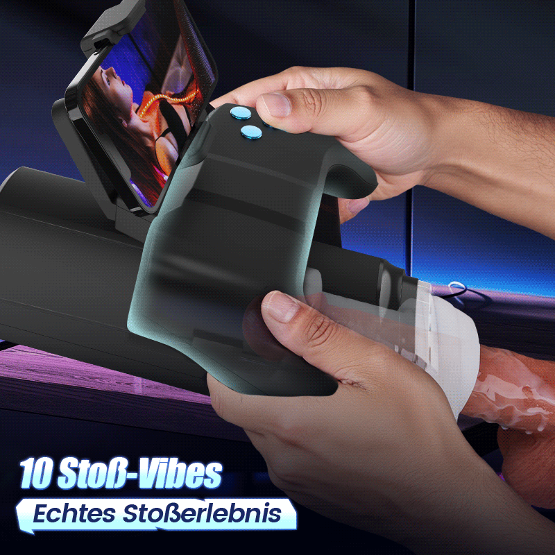 Turbo - Seekheart 10-Modus Explosiver Stoß-Stroker – Immersives Gamepad-Design mit Handyhalter