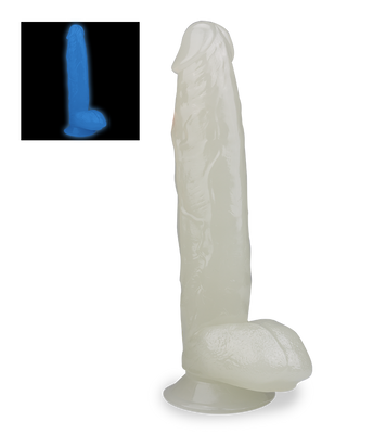 26 cm langer phosphoreszierender Saugnapf-Dildo Lumino