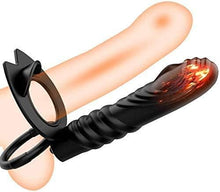 Laden Sie das Bild in den Galerie-Viewer, Doppelpenetration Anal Vibrator mit vibrierendem Cockring, Fernbedienung Doppelstimulation Anal Plug Penis Ring Sexspielzeug für Männer, Frauen und Paare