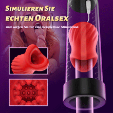 Laden Sie das Bild in den Galerie-Viewer, 5 Saugen 7 Vibrationsgurte mit 2 Peniskondome Penispumpe