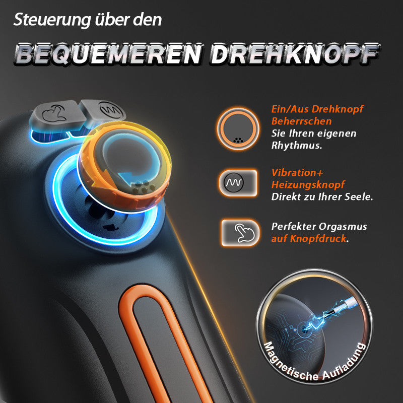 5 IN 1 Cup Masturbator 【10 Frequenz Stoßen + Vibration】【4 Frequenz Saugen】【42° Heizung】