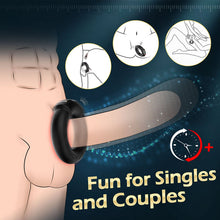 Laden Sie das Bild in den Galerie-Viewer, Romote Penisring mit 9 Vibrations- und Heizmodi