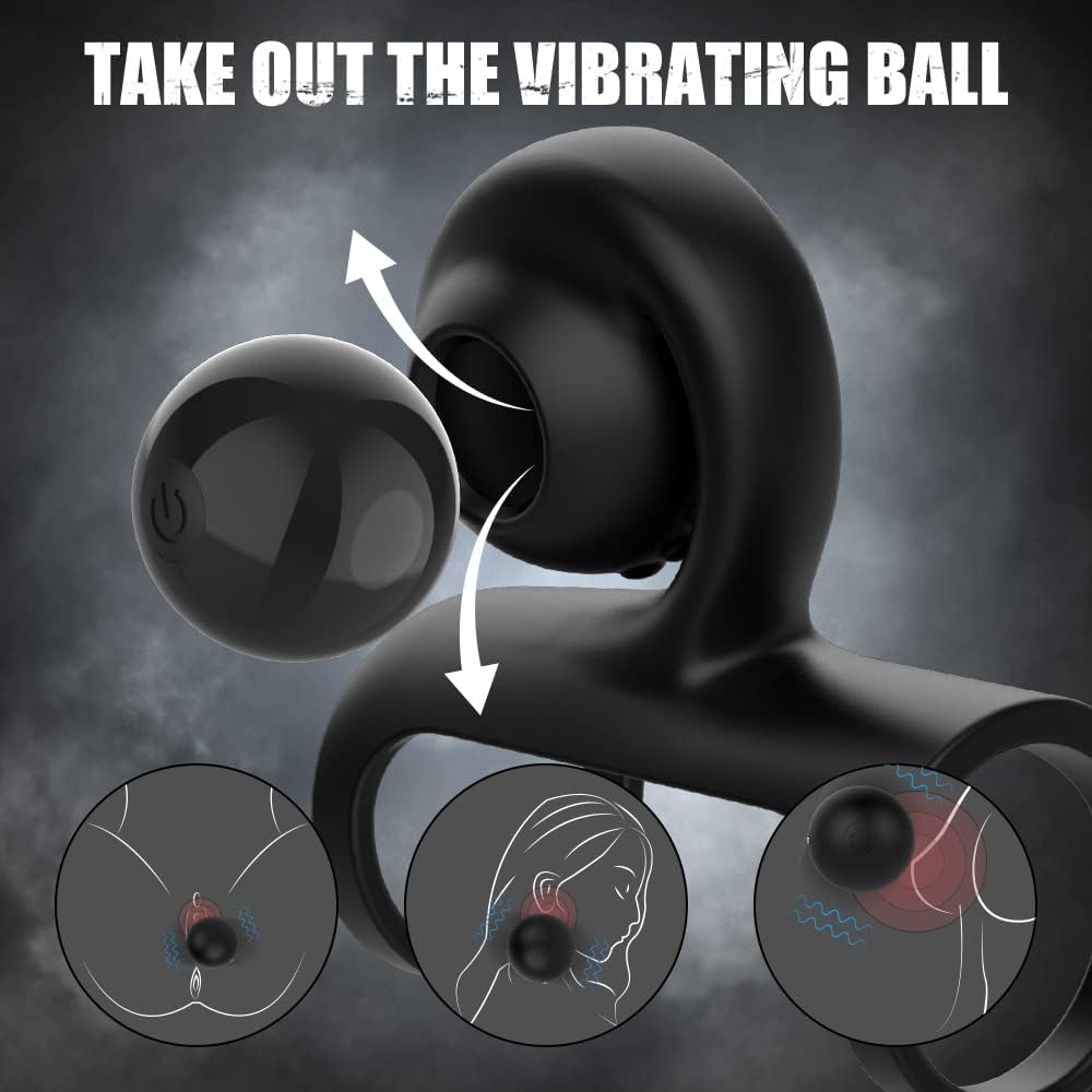 Penis Ring Vibratoren für Langwährende Erektion und Klitoris Stimulation mit 10 Vibrationsmodi Silikon Vibrierender Hodenring Penisring Massagegerät Erotisches Sex Spielzeug für Männer