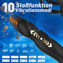 Laden Sie das Bild in den Galerie-Viewer, Analvibratoren Prostata Stimulation Männer 10 StoBfunktionmodi Analspielzeuge für Vaginaler Anal,APP Fernbedienung Penisring Schub Dildo Buttplug Sex Spielzeug für Männer Paare