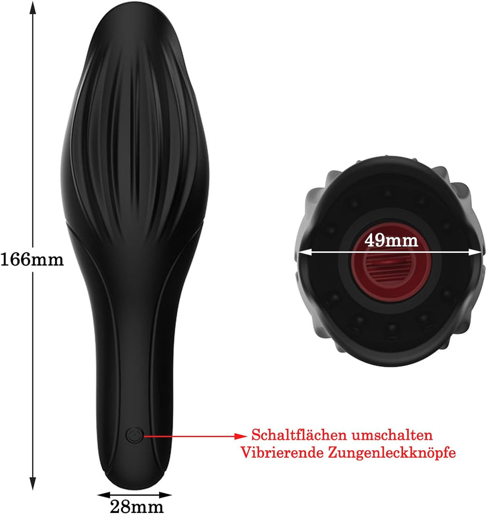BDSMYEE Elektrischer Masturbator Cup, Eichel Stimulator Penis Training Vibrator mit 10 Vibrationsmodi, Masturbieren Blowjob Cup Sex Spielzeug für Männer, Der Vibrator mit der Vibrationszunge