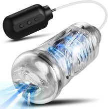 Laden Sie das Bild in den Galerie-Viewer, Automatischer Penispumpen Masturbatoren mit 10 Vibrationsmodi und Saugmodi