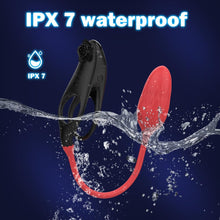 Laden Sie das Bild in den Galerie-Viewer, Penisring Vibrator Sex Spielzeug 2 in 1 Abnehmbar G-Punkt Penisringe Vibrator mit 10 * 10 Vibrationsmodi Prostata Stimulation Analvibratoren Penis Ring Erotik Sextoysets für Paare extrem sex