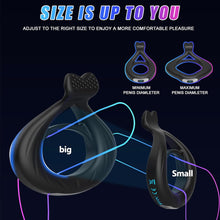 Laden Sie das Bild in den Galerie-Viewer, Vibrierender Penisring, Sexspielzeug für Männer und Paare, flexibler Penisring-Vibrator aus Silikon mit 9 leistungsstarken Einstellungen zur Stimulation von Klitoris und Hoden
