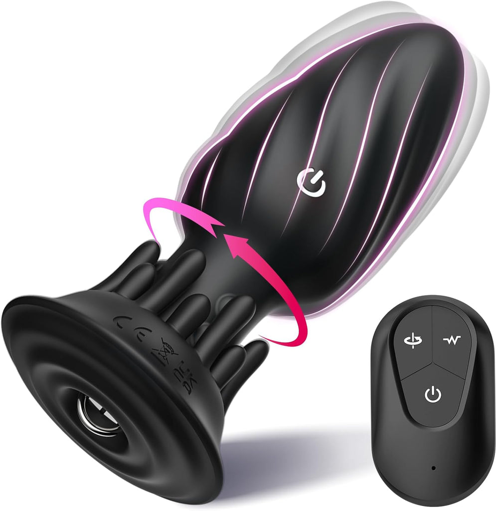 Analvibratoren für Man, Prostata Stimulation Männer Analplug Sex Spielzeug für die Männer mit 10 Vibrationen und 10 Rotationsmodi Fernbedienung Anal Plug Dildo für Paare Buttplug Sexspielzeug