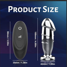 Laden Sie das Bild in den Galerie-Viewer, Anal Vibratoren Metall Analplug mit 10 Vibrationsmodi und Fernbedienung Buttplug Dildo Vibratorstarb Prostata Stimulator Vibrator Sexspielzeug für Männer Frauen und Paare