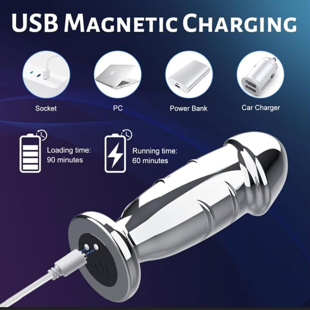 Anal Vibratoren Metall Analplug mit 10 Vibrationsmodi und Fernbedienung Buttplug Dildo Vibratorstarb Prostata Stimulator Vibrator Sexspielzeug für Männer Frauen und Paare