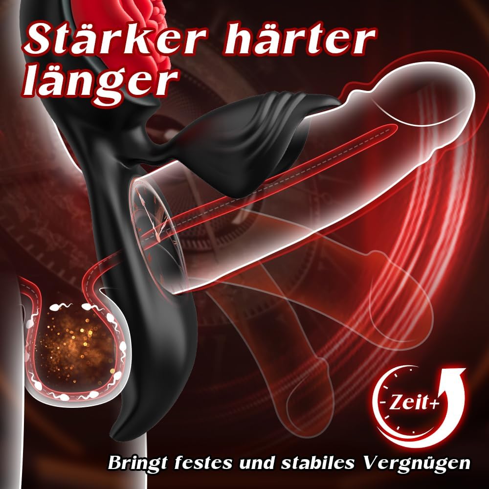 Penisring Vibrator mit Klitoris Hoden Stimulator Penis Ring Vibratoren Sex spielzeug für die paare Cockring mit 9 Vibrationsmodi Sex Spielzeug für die Männer Solo erotisches sexspielzeug für paare