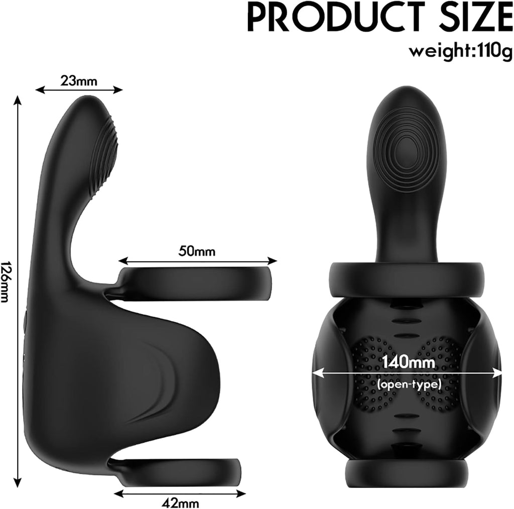 Mit 10 Vibrationsmodi Penistrainer Penismassagegerät Hodenring Bondage Ring Penisvibrator Vibrator SM Extreme Bondage Penis vibrierendes Sexspielzeug für Männer und Paare