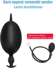 Laden Sie das Bild in den Galerie-Viewer, 26cm Superlang Aufblasbar Analplug mit Pumpe,Verstellbar Riesen Dildo Butt Plug,Analkugeln Anal Spreizer SM Sexspielzeug Extreme Paare Frauen Männer
