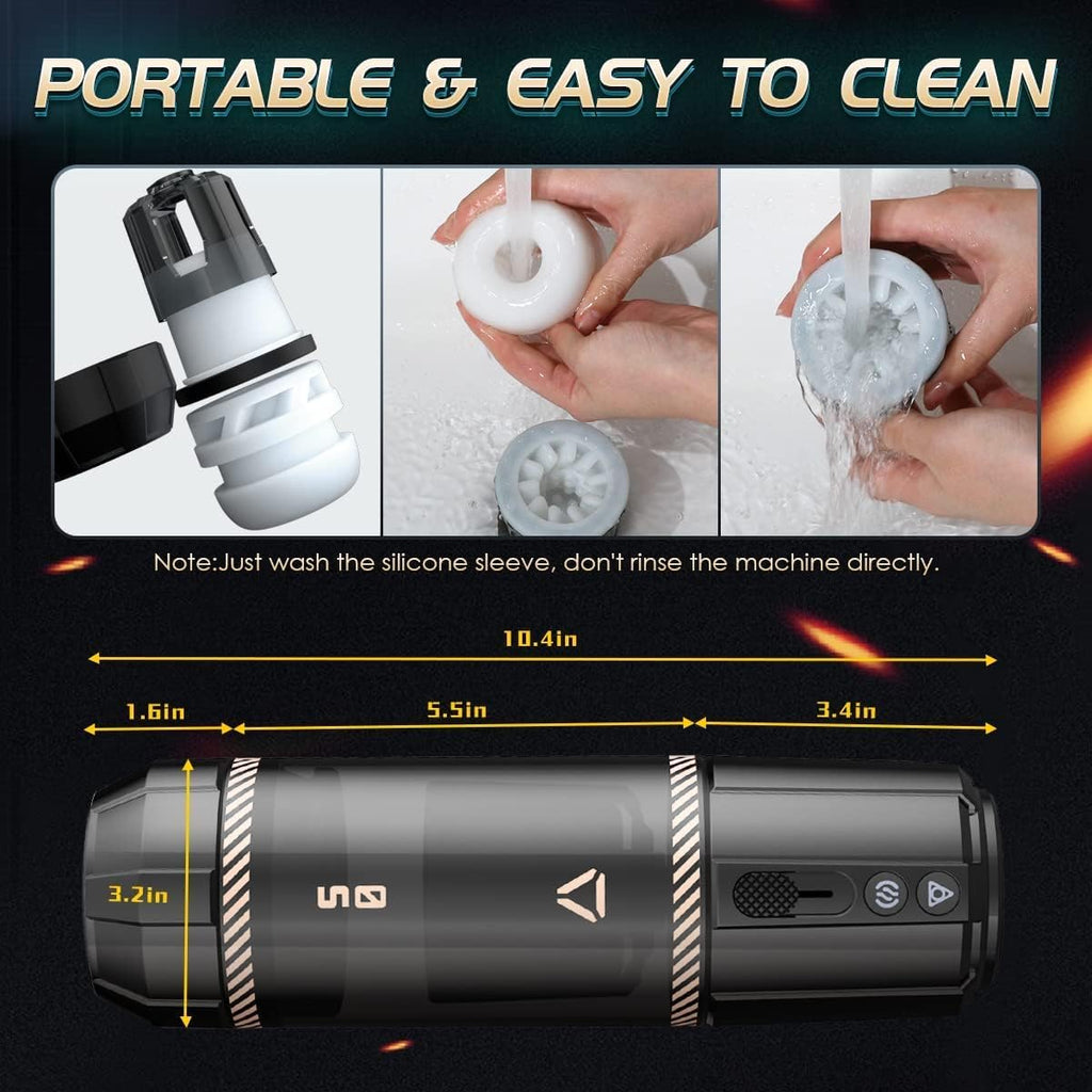 Elektrischer Masturbator Cup mit 8 Teleskop Rotierende Vibration Stoßfunktion, Sex Spielzeug für die Männer solo, Taschenmuschi Masturbieren für Männer Penis Masturbatoren, Sex Toys mit 3D Vagina