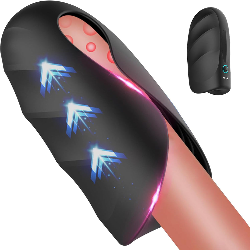 Elektrischer Masturbator Penistrainer Vibrator Mit 10 Vibrationsmodi Penistrainer Massagegerät,Elektrische Masturbator Cup Multiple Reize Sexspielzeug für Mann Eichel Stimulator