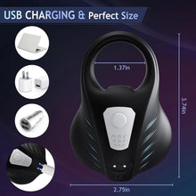 Laden Sie das Bild in den Galerie-Viewer, 2 in 1 Vibrierender Penisring mit 9 Vibrationsmodi und Fernbedienung Cockring Vibrator Sexspielzeug für Männer SM Herren Penisringe Vibratoren Massagegerät Langwährende Erektion Hodenvibrator