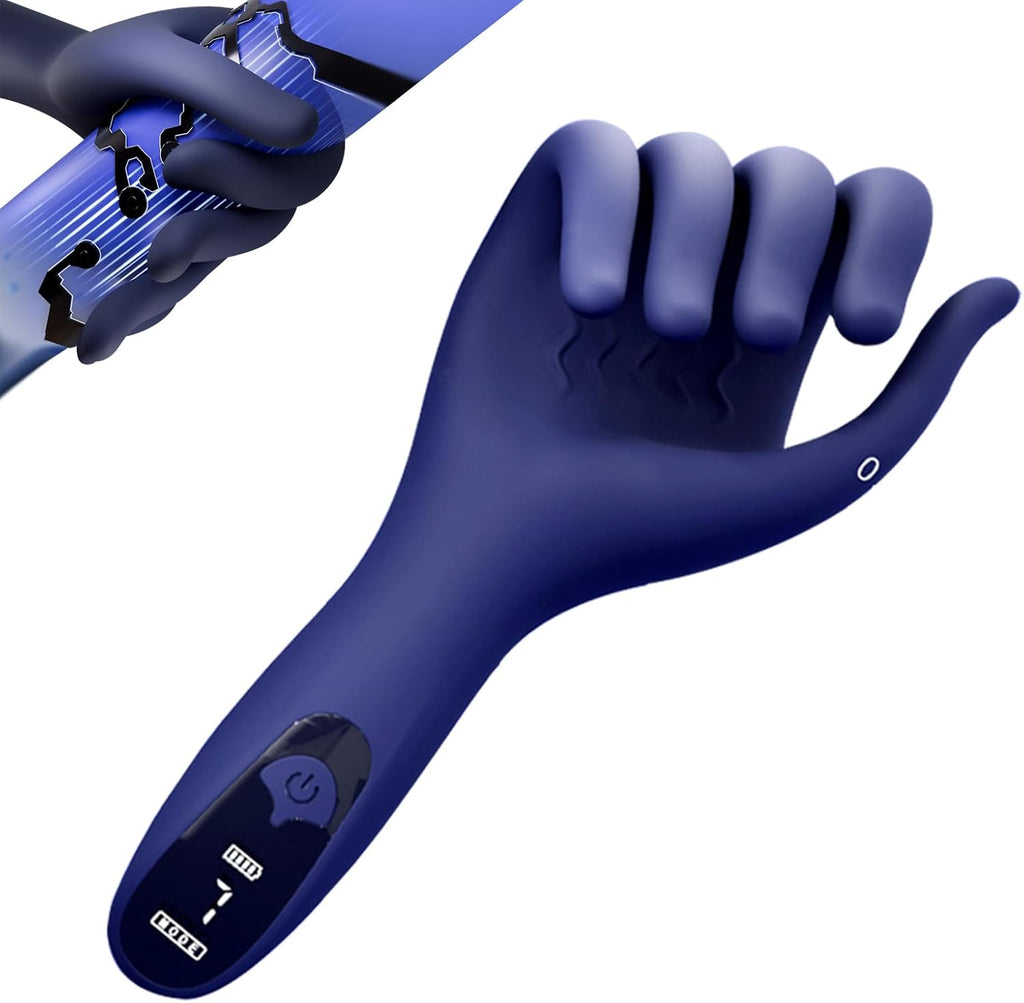 Finger Penis Trainer Vibrator mit 9 Vibrationsmodi,Eichelvibrator Eichel Stimulator Masturbatoren Mann Sexspielzeug für Männer Solo