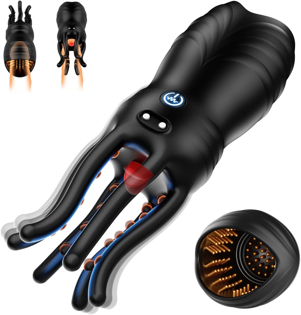 Masturbieren für Männer Penis Vibrator Eichel Stimulation, Sex Spielzeug für die Männer Extrem Oralsex Masturbatoren 10 Modi, Vibratorensets Sexspielzeug für Männer Zunge Solo Paare Taschenmuschi